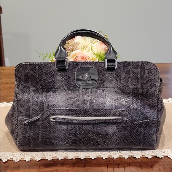 Authentic LongChamp  Python  most beautiful LG Handbag  15”X 11” 🎉❤️ - Picture 1 of 12